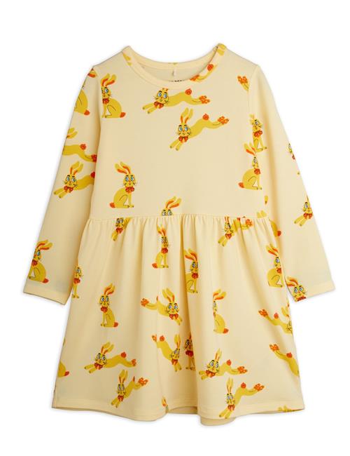 Mini Rodini Rabbit Kjole Med Lange Ærmer Yellow  Yellow 116/122 cm  Gul  116/122 cm  Drenge, Piger