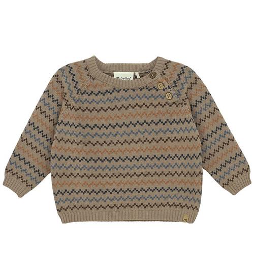 Minymo Bluse - Strik - Fungi m. Striber