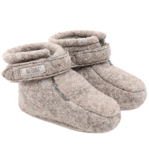 Huttelihut Hjemmesko - Uld - Camel Melange