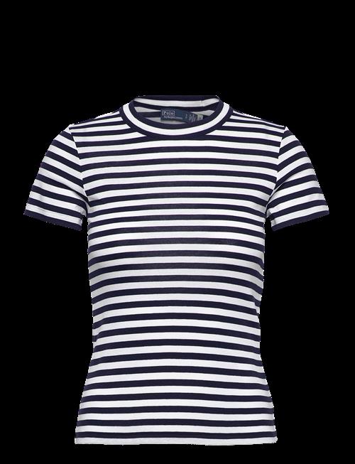 Polo Ralph Lauren | Striped Ribbed Cotton Crewneck Tee | XS