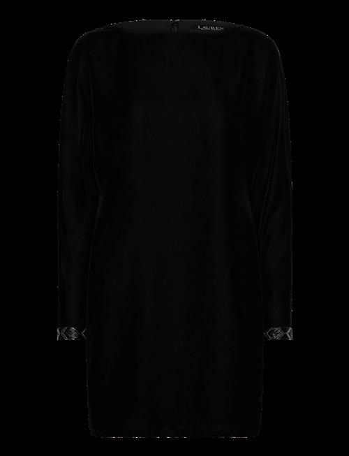 Lauren Ralph Lauren | Beaded-Trim Velvet Cocktail Dress | 36