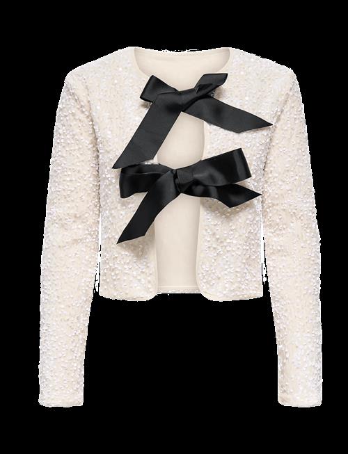 ONLY | Onlanika Sequins Ls Bow Top Wvn Cs | L