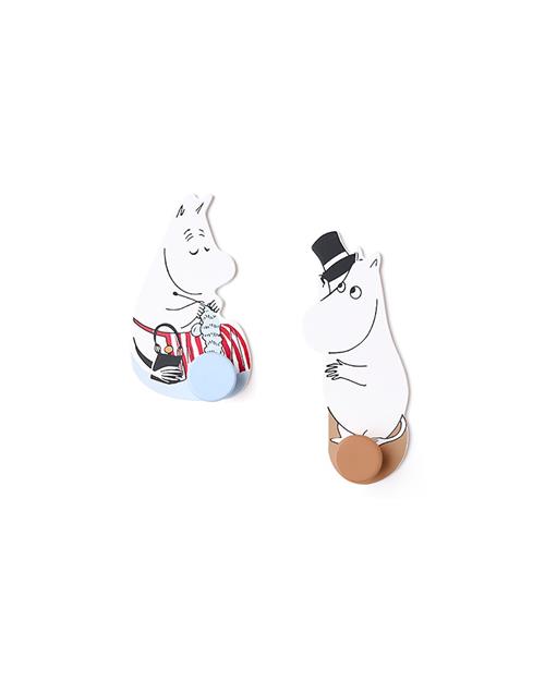 Kid's Concept Moomin 2 Sæt Kroge  Multi-OS  Hvid  One Size  Drenge, Piger