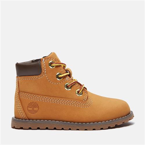 Timberland Pokey Pine Mid Lace Up With Zip Boot Wheat Wheat 27 EU  Brun  27 EU  Drenge, Piger