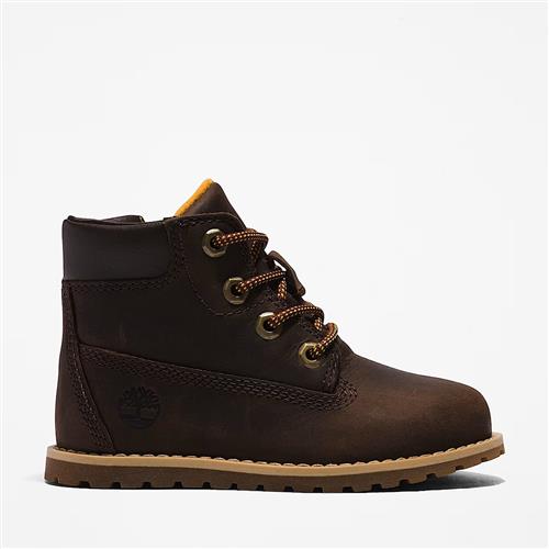 Timberland Pokey Pine Mid Lace Up With Zip Boot Dark Brown Dark Brown 26 EU  Brun  26 EU  Drenge, Piger