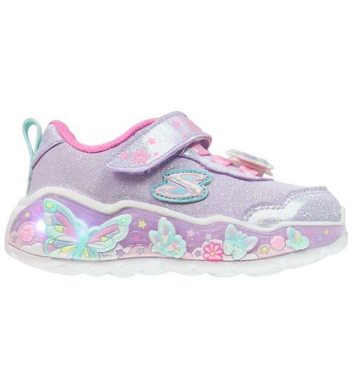 Skechers Blinkesko - Lil Butterfly Bliss - Lavender m. Glimmer
