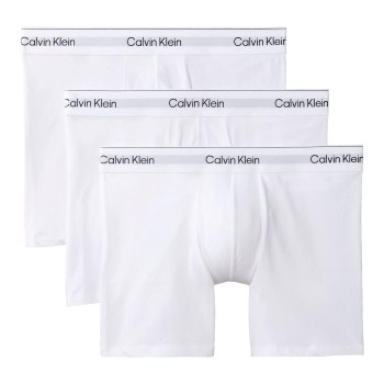 Calvin Klein 3P Icon Cotton Boxer Briefs Hvid bomuld Small Herre