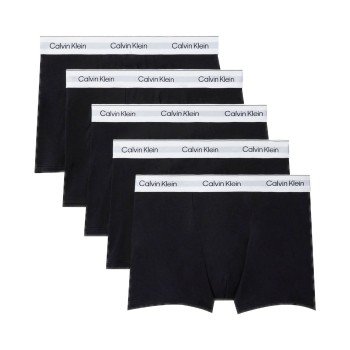 Calvin Klein 5P Icon Cotton Stretch Relaxed Trunks Sort/Hvid bomuld Medium Herre