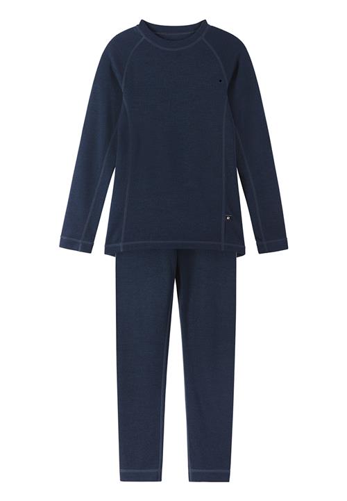 Reima Taitoa Undertøjssæt I Uld Navy  Navy 130 cm  Blå  130 cm  Drenge, Piger