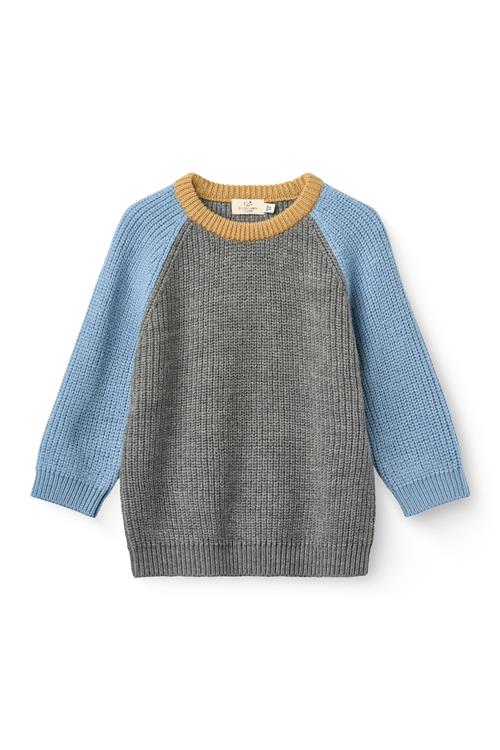 Copenhagen Colors Merino Rib Knitted Blouse Grey Melange Comb-104 cm  Grå  104 cm  Drenge
