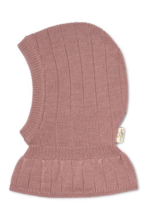 Copenhagen Colors Merino Rib Knitted Balaclava Winter Rose-48/50 cm  Lyserød  48/50 cm  Piger