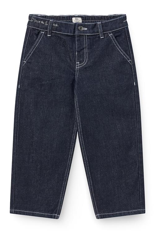 Copenhagen Colors Organic Balloon Denim Pants W. Hearts Back Pockets Raw Denim-128 cm  Blå  128 cm  Piger