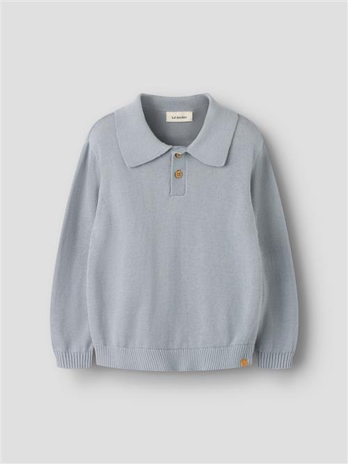 Lil’ Atelier Nmmhitos Loose Ls Polo Knit Lil Sleet Sleet 92 cm  Grå  92 cm  Drenge