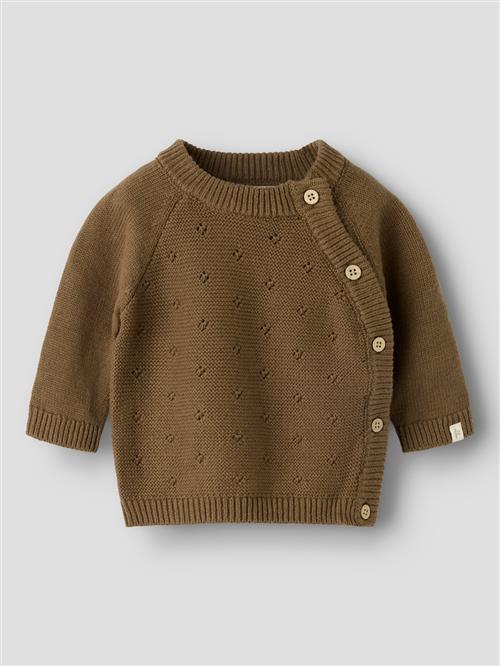 Lil’ Atelier Nbnlaguna Ls Wrap Knit Lil Teak Teak 62 cm  Brun  62 cm  Drenge, Piger