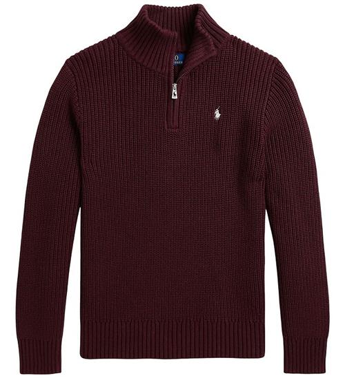 Polo Ralph Lauren Bluse m Lynlås - Strik - Rich Ruby