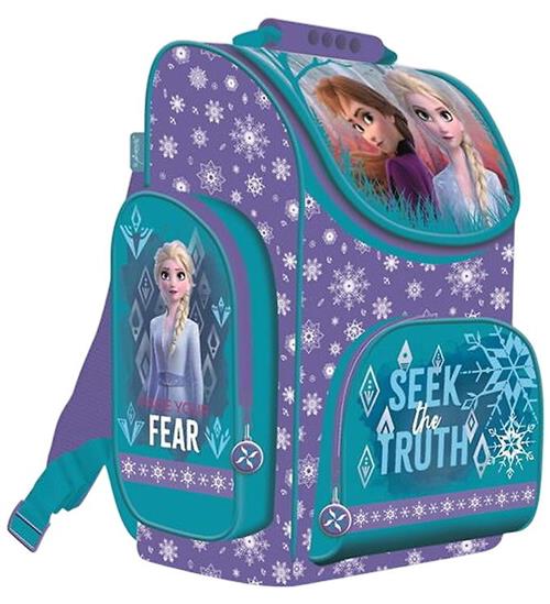 Frozen Skoletaske - Lilla/Turkis m. Print
