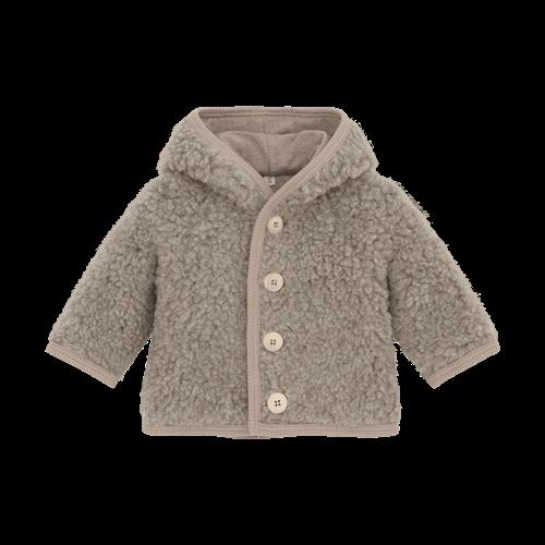 Huttelihut Teddyjakke I Uld Camel Melange  Camel Melange-98 cm  Brun  98 cm