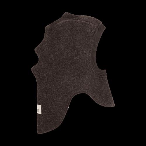 Huttelihut Balaclava Af Uld Dark Brown Melange  Dark Brown Melange-53 cm  Brun  53 cm