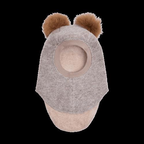 Huttelihut Balaclava Af Uld Camel Melange  Camel Melange-50 cm  Brun  50 cm
