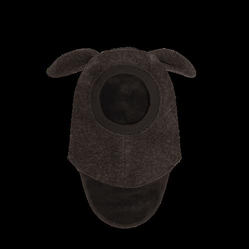 Huttelihut Balaclava Af Uld Dark Brown Melange  Dark Brown Melange-48 cm  Brun  48 cm