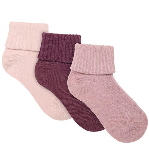 Minymo Strømper - Rib - 3-pack - Elderberry