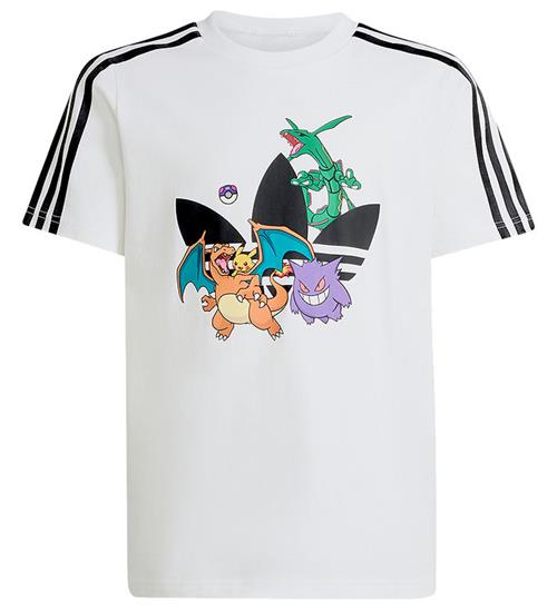 adidas Originals T-shirt - GFX - Hvid m. Pokémon