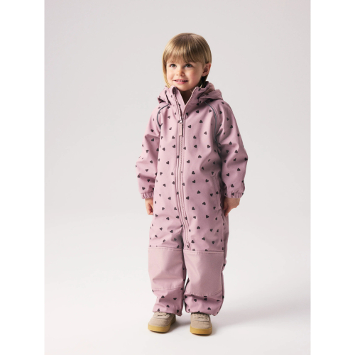 NAME IT Softshell Dragt Alfa08 Woodrose Hearts