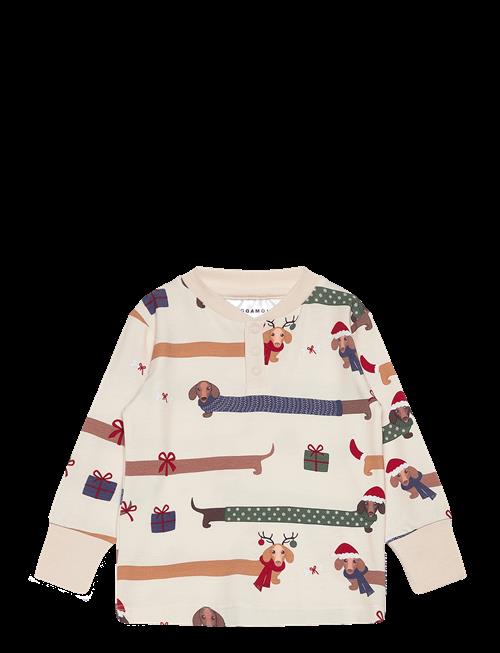 Geggamoja | Bamboo Grandpa Sweater L.s Santa Dogs | 98-104
