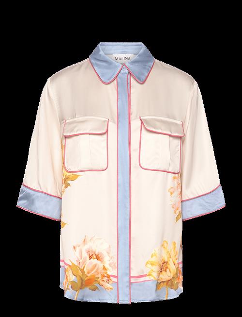 Malina | Pam Short Sleeve Satin Shirt | 36