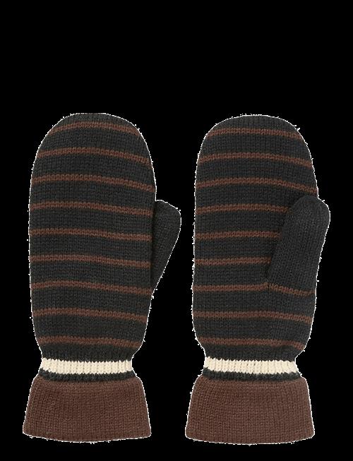 Becksöndergaard | Thin Striped Emerald Mittens | L/XL