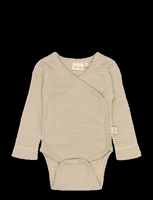 Petit Piao | Ppdian Body L/S Fold Over Stripe Nb | 56