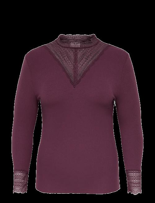 ONLY Carmakoma | Cartilde Rib Lace L/S Top Jrs Noos | 54