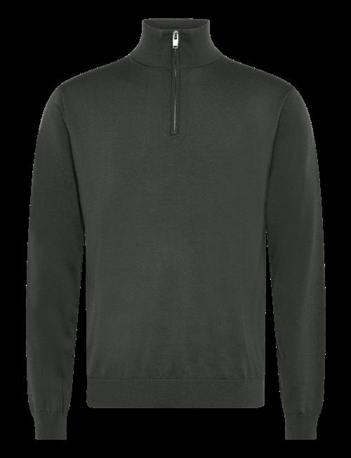 Lindbergh Black | 100 Merino Half Zip Knit | XL