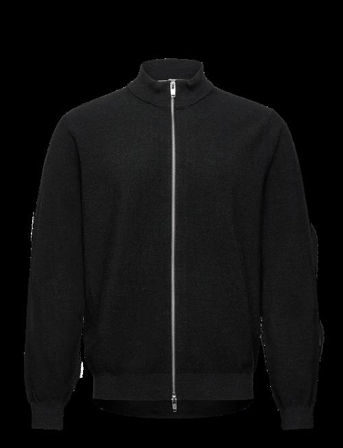 Lindbergh Black | 100 Merino Zip Through Knit | XXL