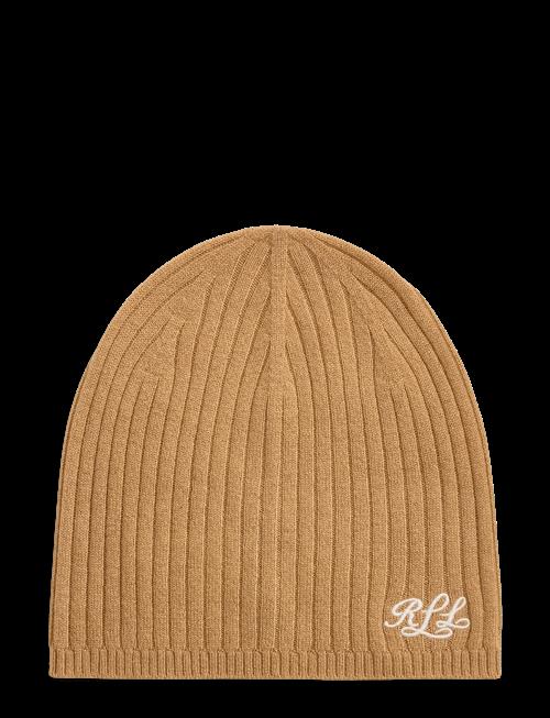 Lauren Ralph Lauren | Embroidered-Logo Ribbed Cashmere Beanie | ONE SIZE