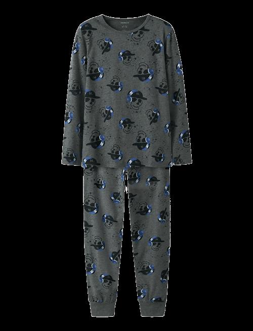 name it | Nkmnightset Dark Grey Mel Skull Noos | 158-164