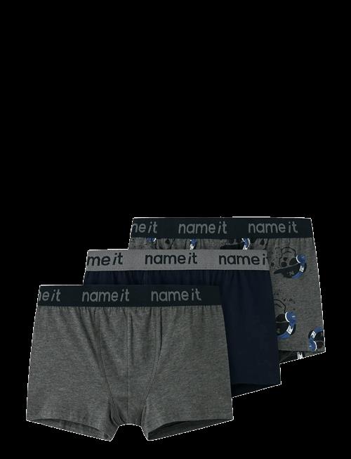 name it | Nkmboxer 3P Dark Grey Mel Skull Noos | 146-152