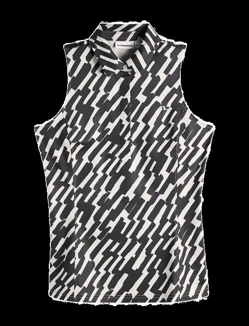 J. Lindeberg | Dena Print Sleeveless Polo | S