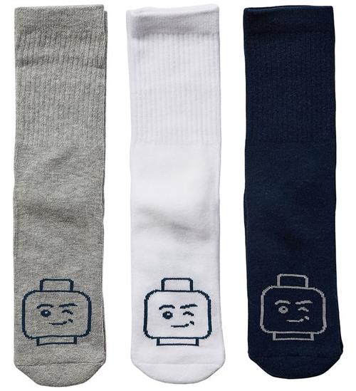 LEGOÂ® Wear Strømper - 3-pak - LWAiko 722 - Navy/Hvid/Grå