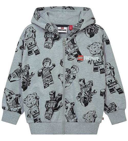 LEGOÂ® Fortnite Cardigan - LWSian 702 - Grå m. Print
