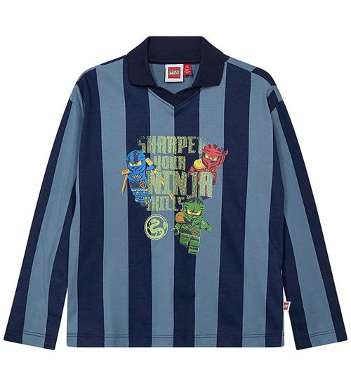 LEGOÂ® Ninjago Bluse - LWTaj 716 - Blå m. Print/Striber