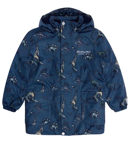 Minymo Vinterjakke - Dark Denim m. Dinoer