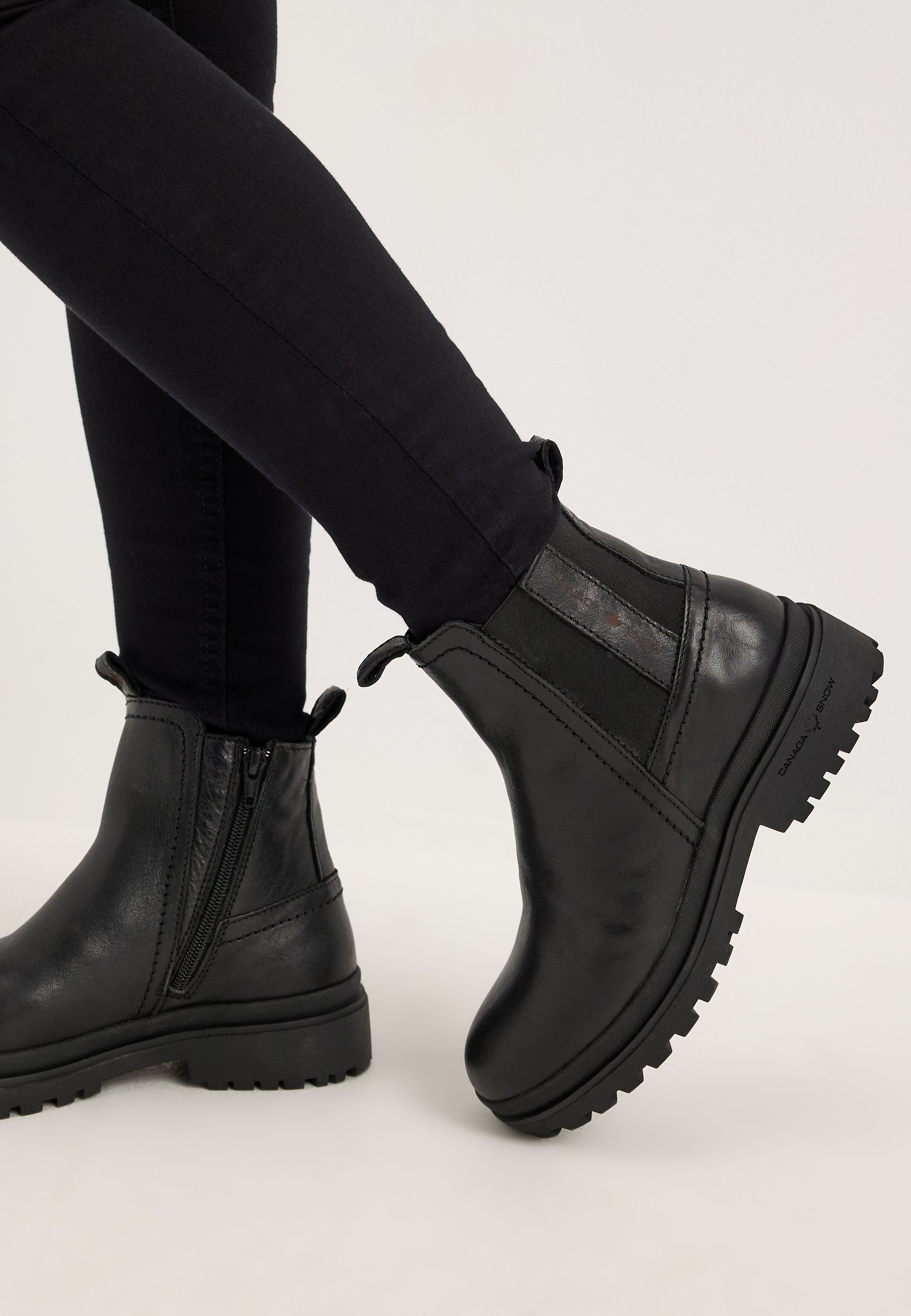 CANADA SNOW Mount Verdi Zip Leather Boot
