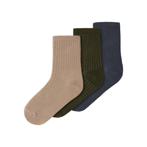 NAME IT 3-Pak Strømper Nobbu Olive Night
