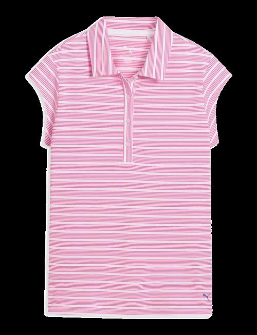 PUMA Golf | W Pique Yd Stripe Cap Sleeve | L