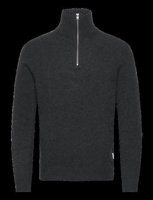 Lindbergh | Lambswool Half Zip Knit Oversize Collar | L