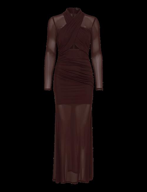 Bardot | Veria Wrap Mesh Maxi Dress | 38