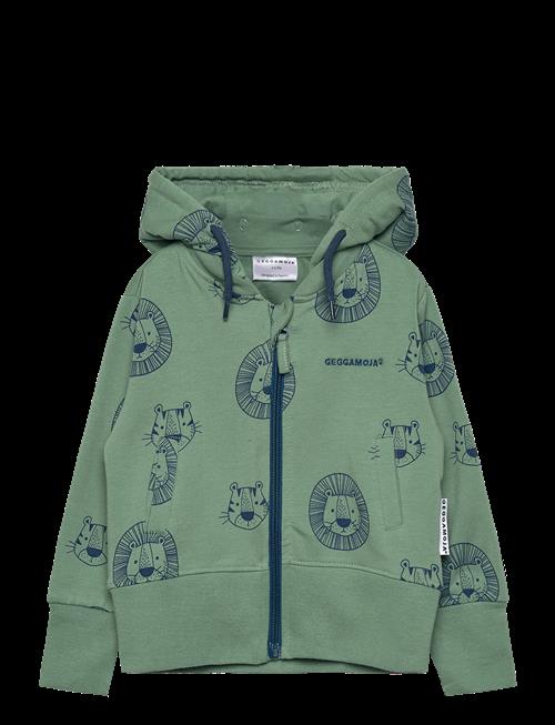 Geggamoja | College Hoodie Green Tiger | 134/140