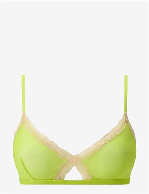 Understatement Underwear | Mesh Lace Trim Triangle Bralette | L