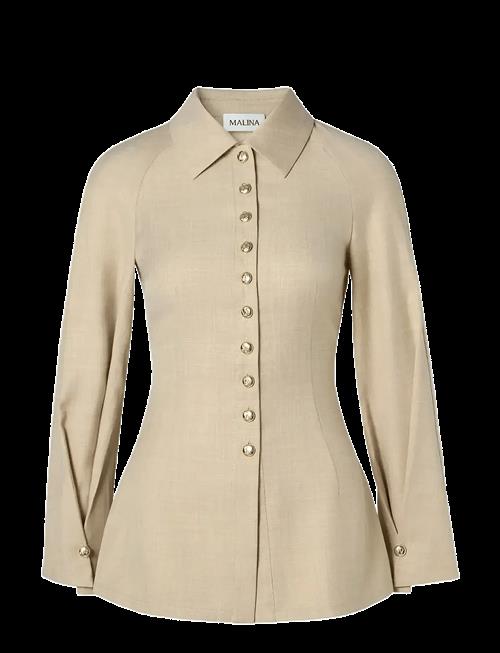 Malina | Joan Tailored Fitted Button Shirt | 40